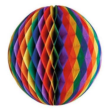 Papstar WabenballRainbow schwer entflammbar Rainbow (1 Stk.) (PAPSTAR)