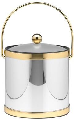 Kraftware Mylar Metallic 3-quart Ice Bucket with Lucite Lid