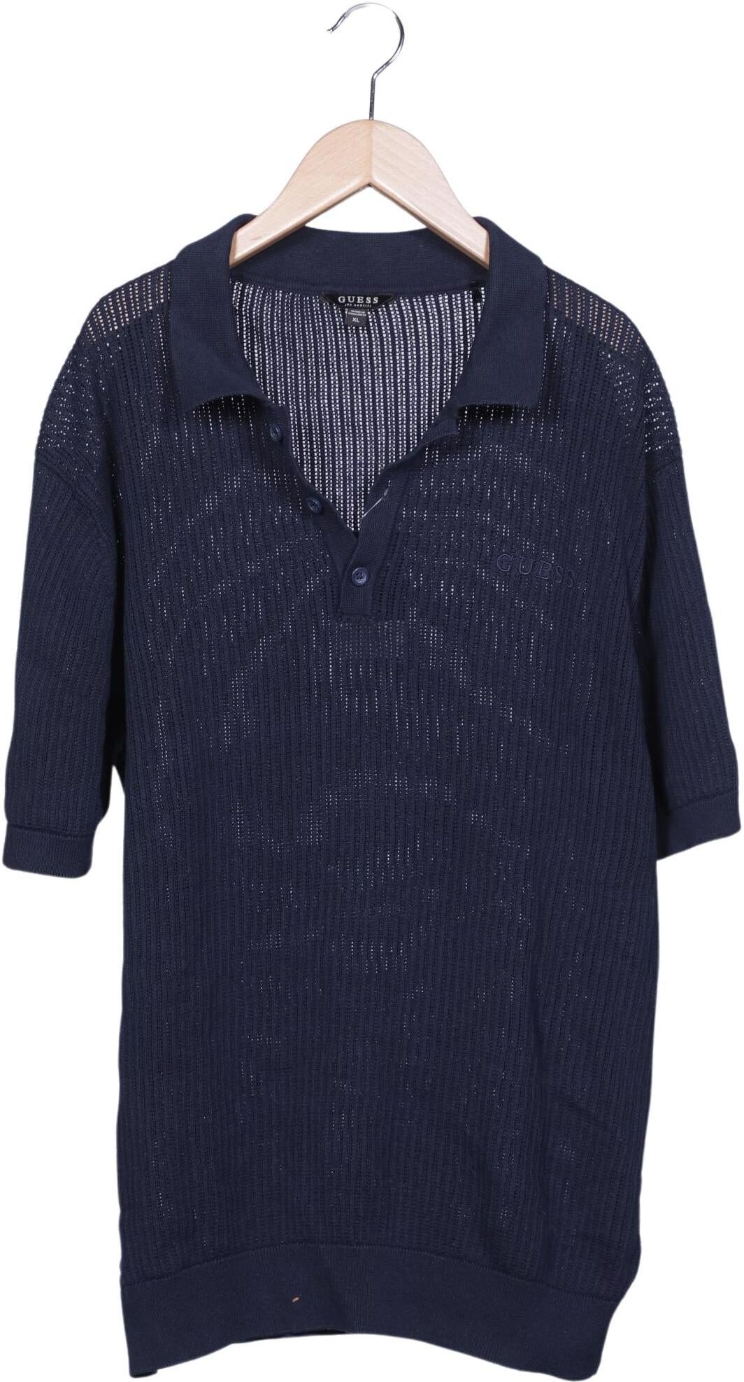 Guess Herren Poloshirt, Marineblau, Gr. XL, Baumwolle - Second Hand