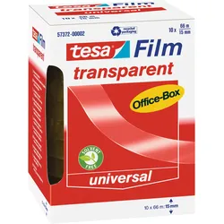 TESAfilm transparent, 10 Rollen, Office Box, 66m x 15mm