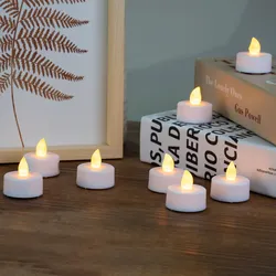 Stimmungsvolle LED-Teelichter (24er-Set) inkl. Batterien (CR2032) - Flackerndes Licht, Batteriebetrieb, für gemütliche Abende & stimmungsvolle Atmosphäre