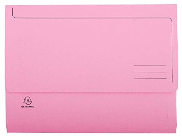 Exacompta 50 Chemises Poche à soufflet Super Rose