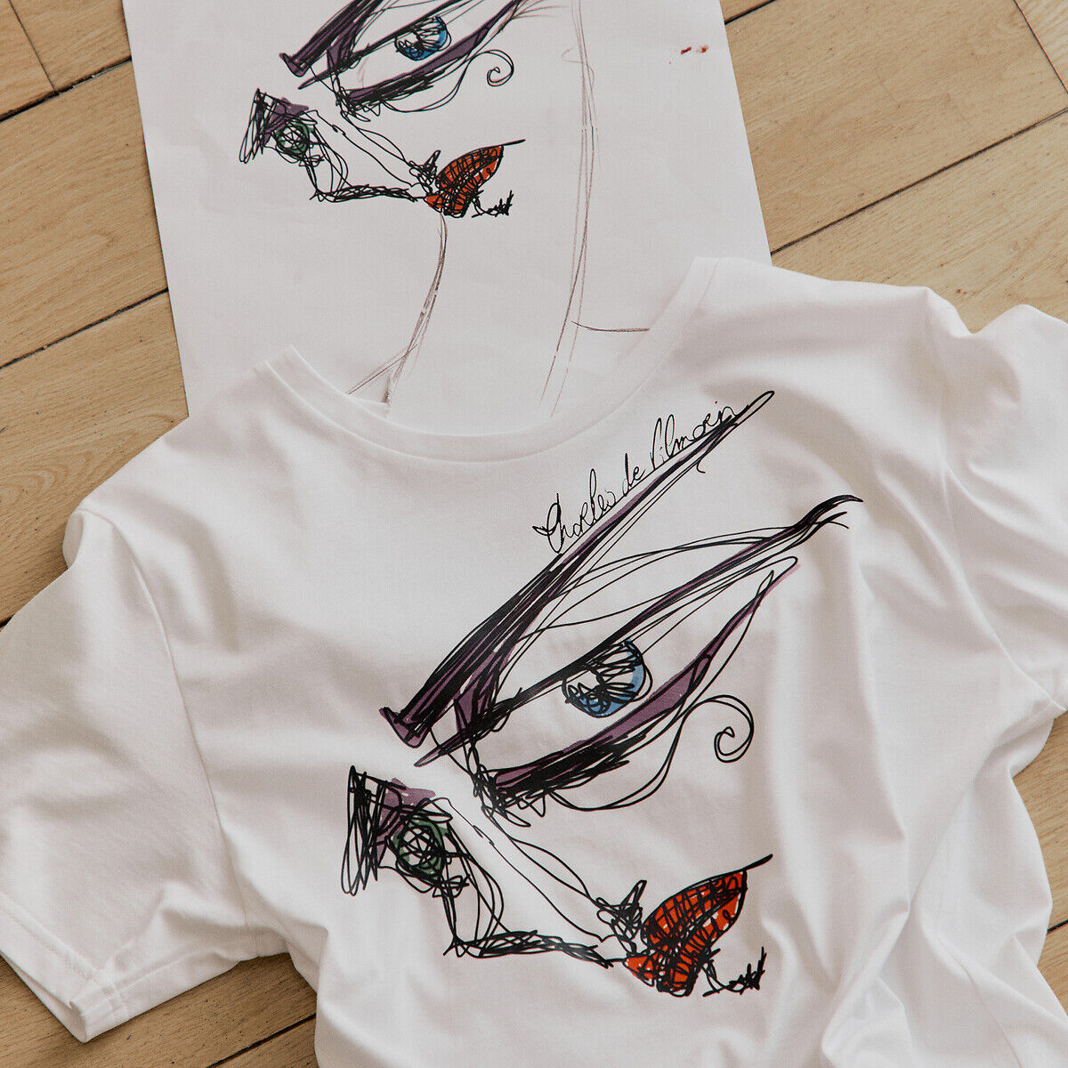 CHARLES DE VILMORIN X LA REDOUTE T-shirt, col rond, manches courtes, imprimé graphique