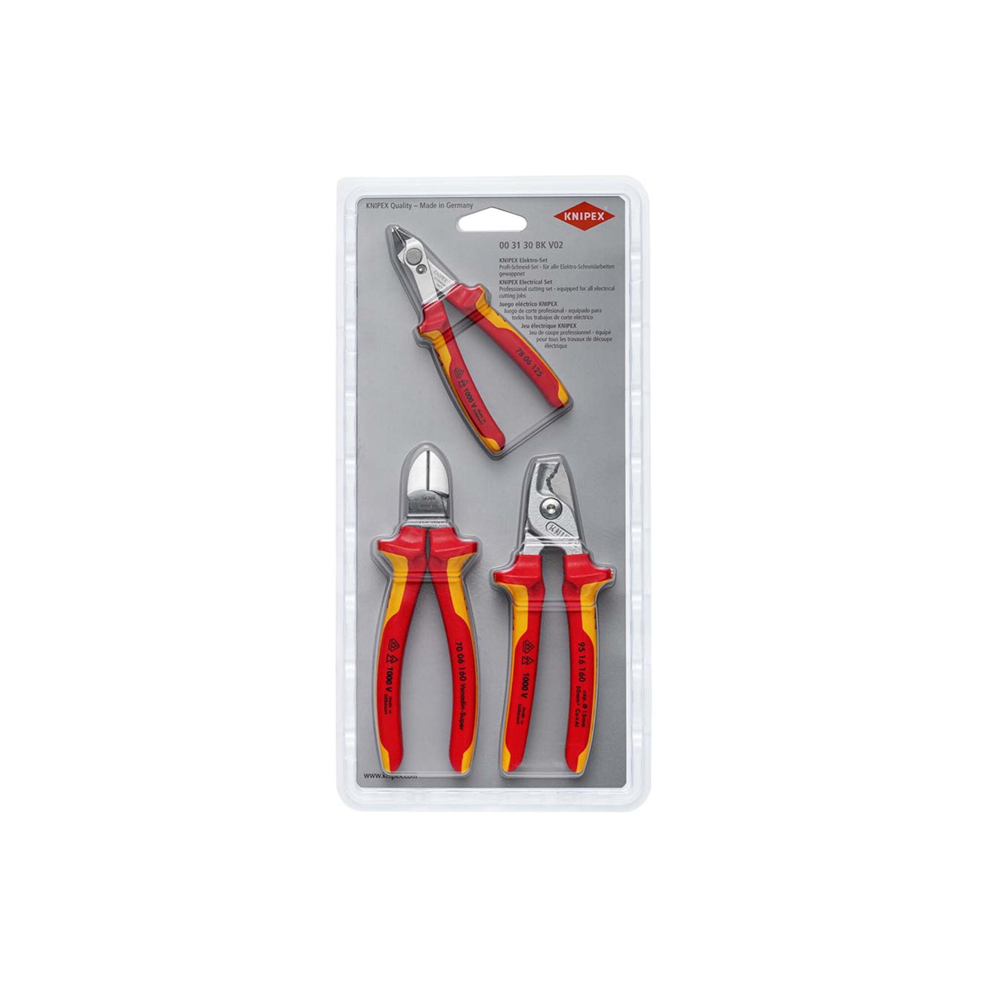KNIPEX 00 31 30 BK V02 Elektro-Schneidset )