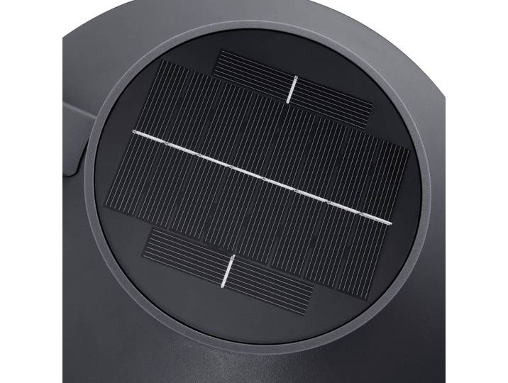 Nordlux LED-Solar-Außenwandlampe Justina, anthrazit, Sensor, Metall Justina, alu / grau / zink, Metall, Modern, Solarleuchte außen