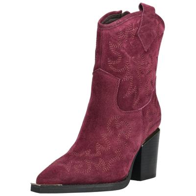 Bikerboots ALMA EN PENA "ALMA EN PENA Stiefelette Leder", Damen, Gr. 37, rot (wine), Leder, Schuhe Bikerboots