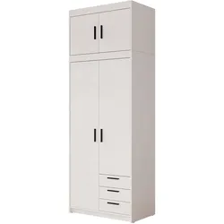 KLEIDERSCHRANK Elena 2D3S + Schrankaufsatz
