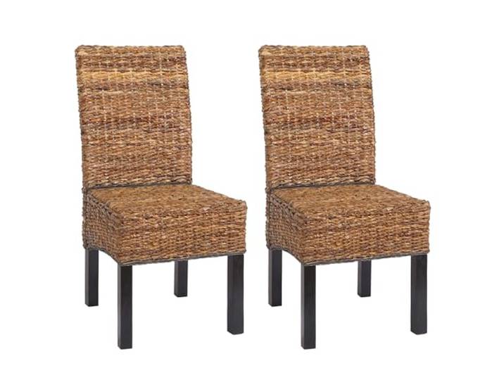 Mendler 2er-Set Korbstuhl M69 - dunkel, ohne Kissen Esszimmerstuhl, Stuhl, Bali ,Bananengeflecht