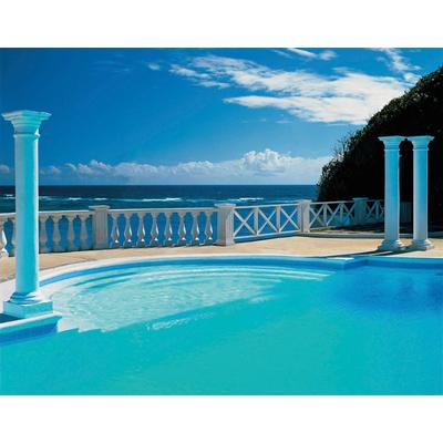 Fototapete PAPERMOON "Pool View", bunt, B:3m L:2,23m, Vlies, Tapeten