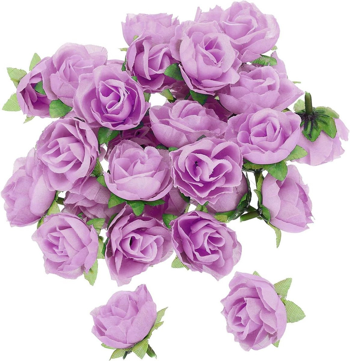 50 stuks Paarse Kunstbloemen Rozen van Zijden Doek voor Decoratie