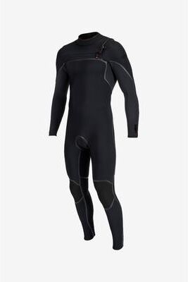 O'Neill s Hyperfreak Fire 4/3mm+ Chest Zip Full Wetsuit in Black, Size Small