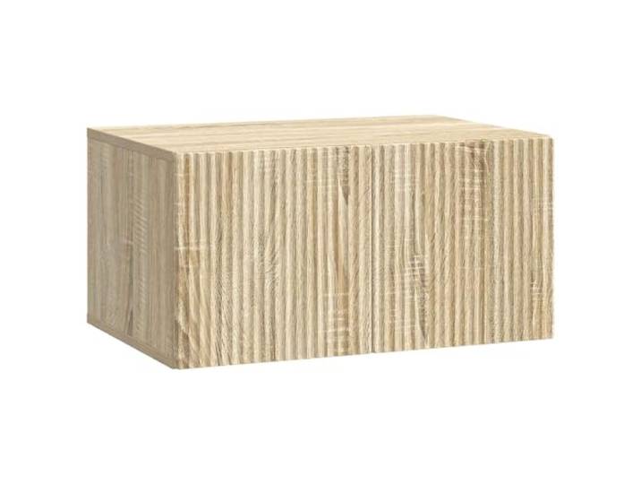 KGHERMDF Wandmontierter TV-Schrank Sonoma-Eiche 59,5 x 41 x 30 cm Holzwerkstoff, 90-Grad-Drehtueren, Platzsparend, Wohnzimmer, Feuchtes Tuch Reinigung