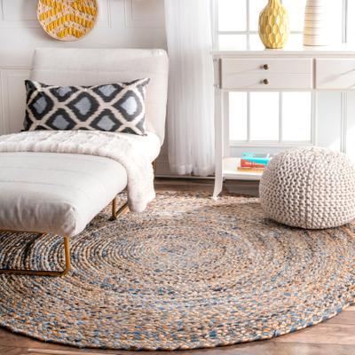 Nuloom Eliz Braided Denim and Jute Area Rug