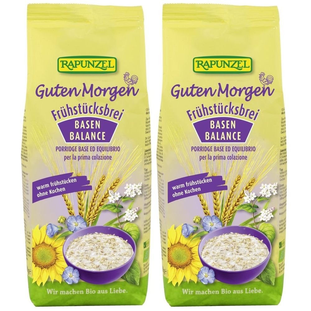 Rapunzel Bio Guten Morgen Frühstücksbrei, Basen-Balance x2 2x500 g Brei