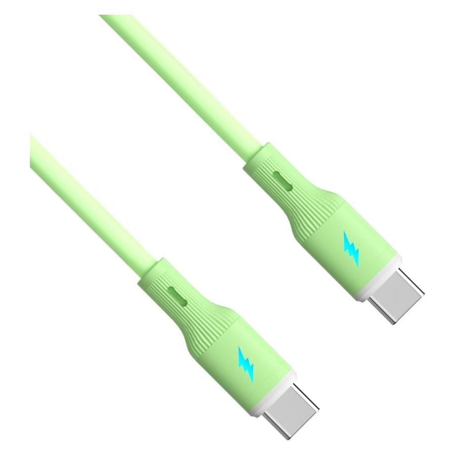 Akyga USB-Kabel USB-C Stecker, USB-C Stecker 1 m Grün AK-USB-69 (1 m, USB 2.0, 60 W) (AK-USB-69)