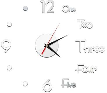 Inspire Essentials Modern DIY Mirror Wall Clock Frameless Decorative Wall Clock Sticker 3