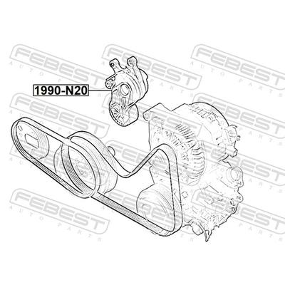 FEBEST Riemenspanner, Keilrippenriemen 1990-N20 für BMW