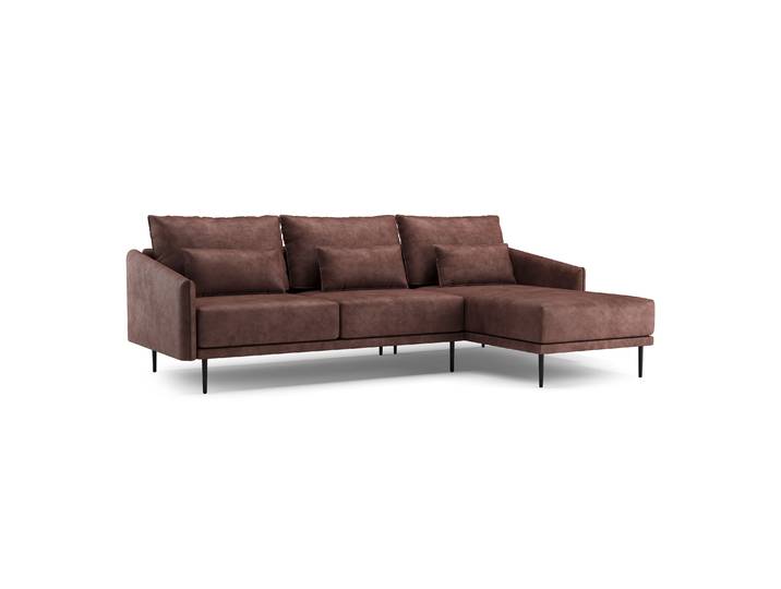 Ecksofa Leder LIV rechts braun