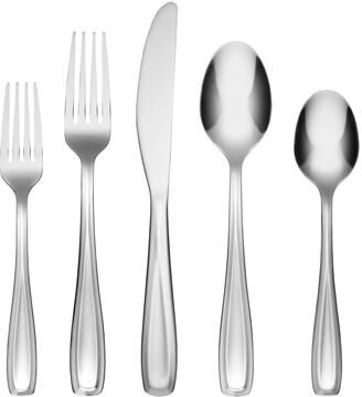 Cambridge Waylen Mirror 40-Piece Flatware Set with Rustic Caddy