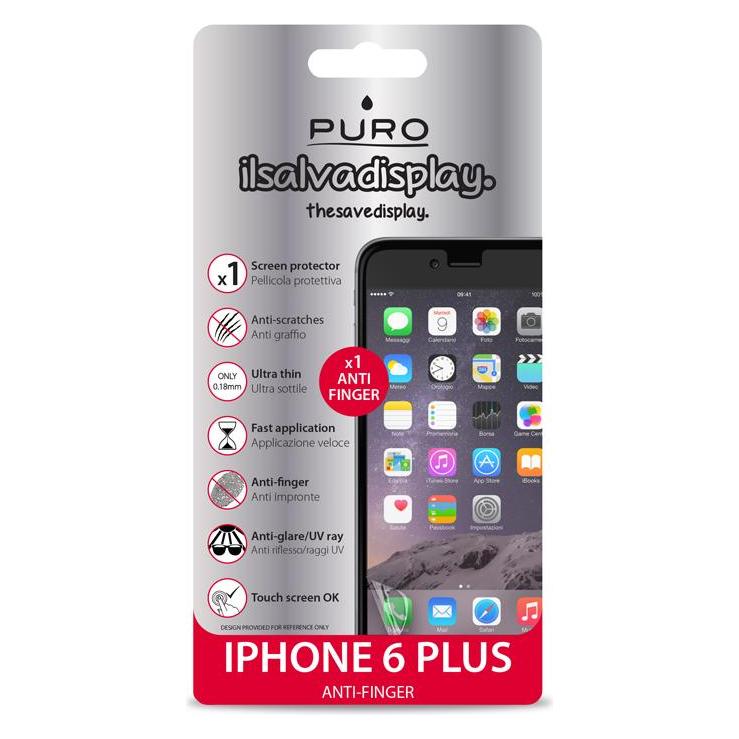 Puro Anti-Finger-Folie für iPhone 6s Plus (1 Stk., Apple iPhone 6 Plus, Apple iPhone 6s Plus) (33358-uniw)