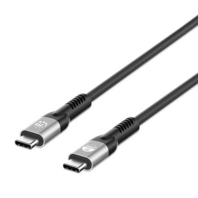 Manhattan Thunderbolt™-Kabel Thunderbolt™ (USB-C®) Stecker 1.00 m Schwarz beidseitig verwendbarer Stecker, doppelt geschirmt 356374