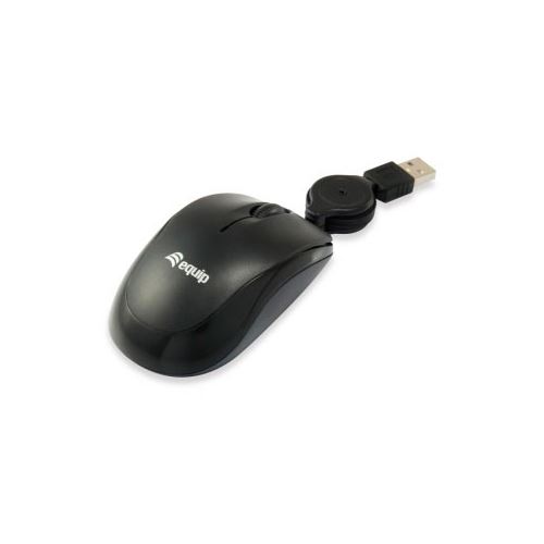Equip Reisemaus USB schwarz (kabelgebunden)