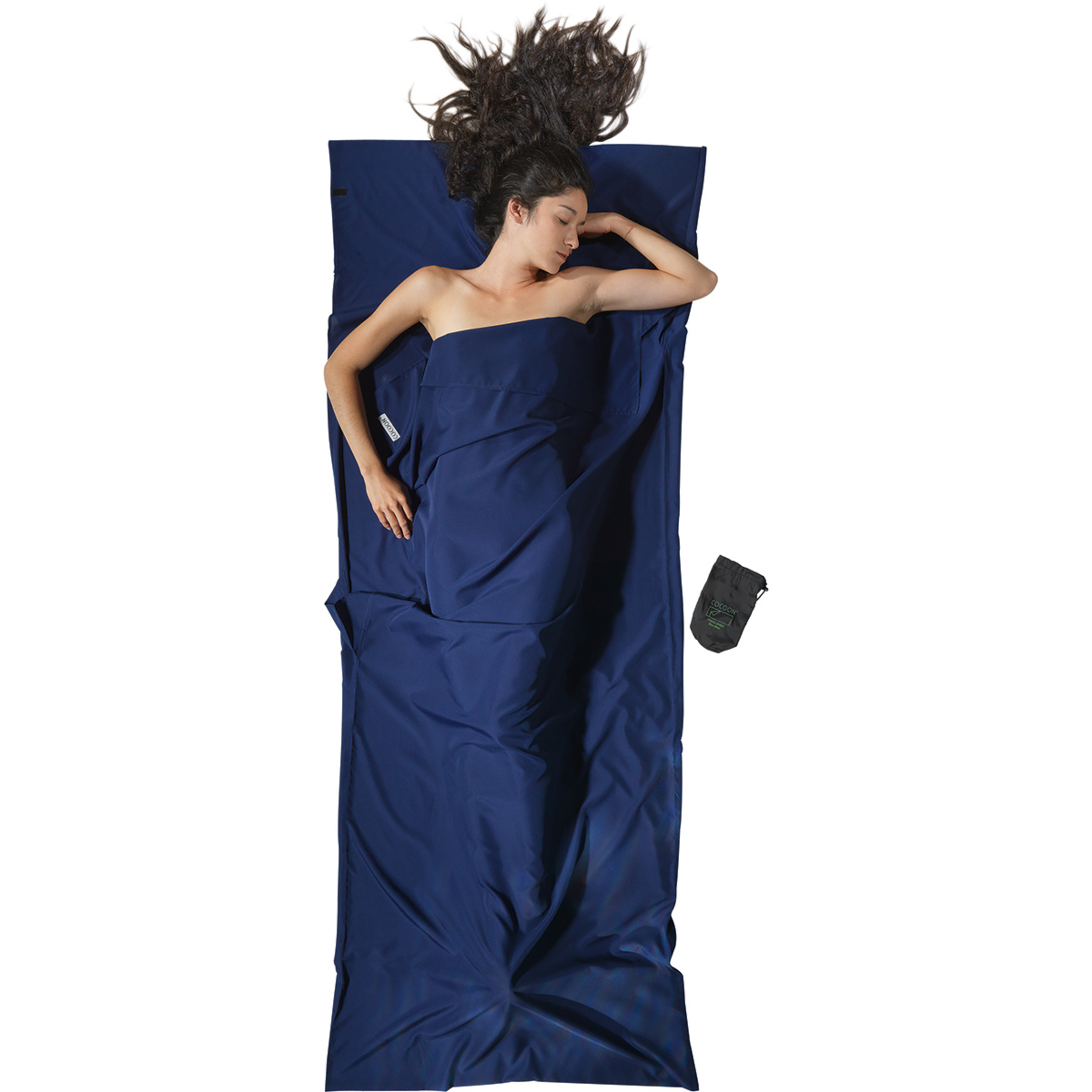 Cocoon TravelSheet Microfiber Schlafsack Hüttenschlafsäcke & Inlets blau Größe max. 210cm Bergsteigen | Reise Schnell trocknend