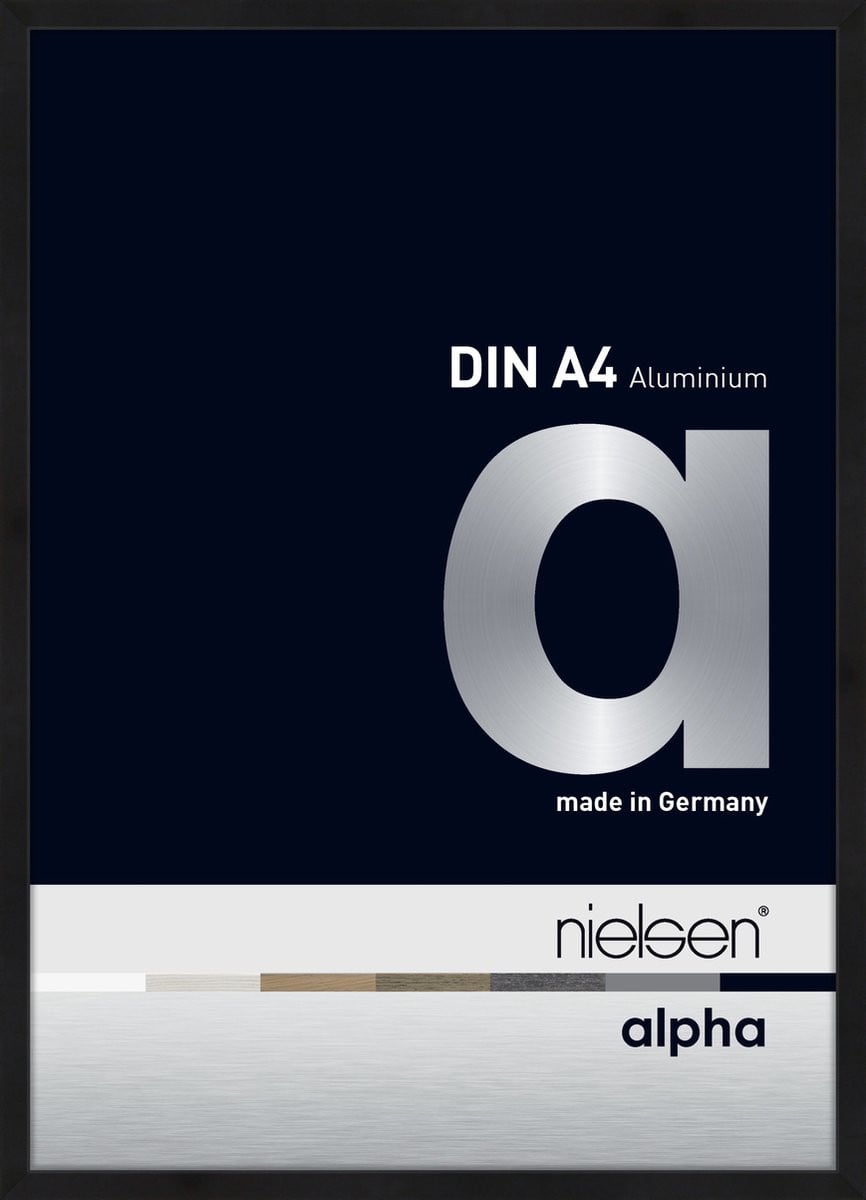 Nielsen Alpha Aluminium Fotolijst Black Matt A4 21x29,7cm