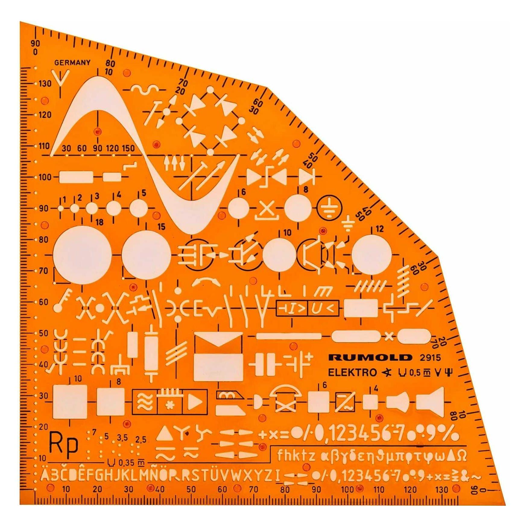 Rumold Ausbildungsschablone Elektro (15.50 cm, Kunststoff) (4012108017206)