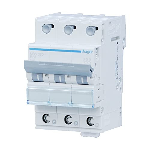 Hager MBS320 stroomonderbreker 3-polig 20A B-karakteristiek 6kA QuickConnect
