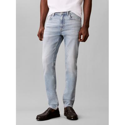 Slim-fit-Jeans CALVIN KLEIN JEANS "SLIM TAPER", Herren, Gr. 32, Länge 32, cool metal, Denim/Jeans, Obermaterial: 98% Baumwolle, 2% Elasthan, slim fit, Jeans Slim-fit-Jeans