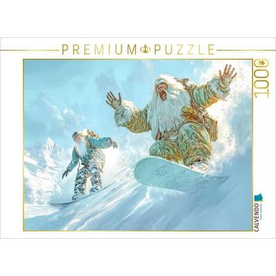 CALVENDO Puzzle Temporeiches Vergnügen im Schnee | 1000 Teile Lege-Größe 64x48cm Foto-Puzzle für glückliche Stunden