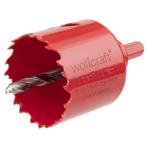 Wolfcraft Bi-Metalen Gatenzaag voor Metaal, Hout en Kunststof - 40 mm - Rood