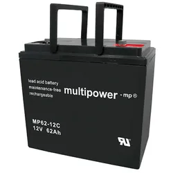 Multipower MP62-12C / 12V 62Ah Blei Akku AGM Zyklentyp