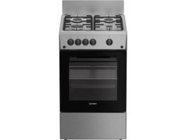 Cuisinière à gaz - INDESIT - I5G1KMS - 4 foyers - 10 4 KWh - L50 cm - Silver