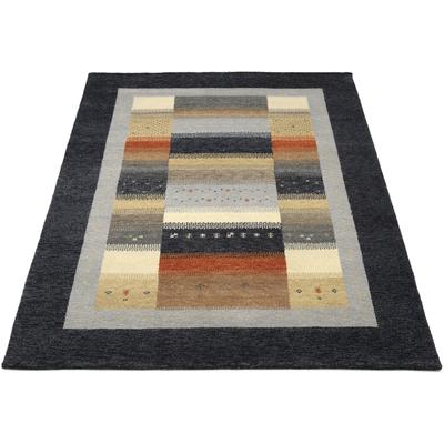 Wollteppich OCI DIE TEPPICHMARKE "INTENSE SONA", bunt (grau, multi), B:200cm H:12mm L:250cm, Schurwolle, Teppiche, handgeknüpft, reine Schurwolle, fußwarm, Wohnzimmer