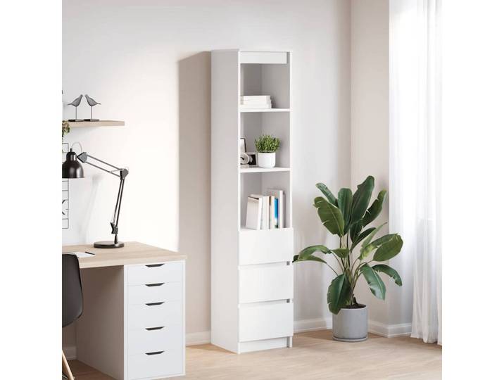 vidaXL Highboard, Highboard Weiß 37,5x35x180 cm Holzwerkstoff