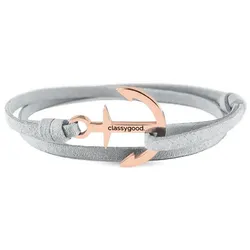 CLASSY GOOD - Anker Armband - rosegold grau