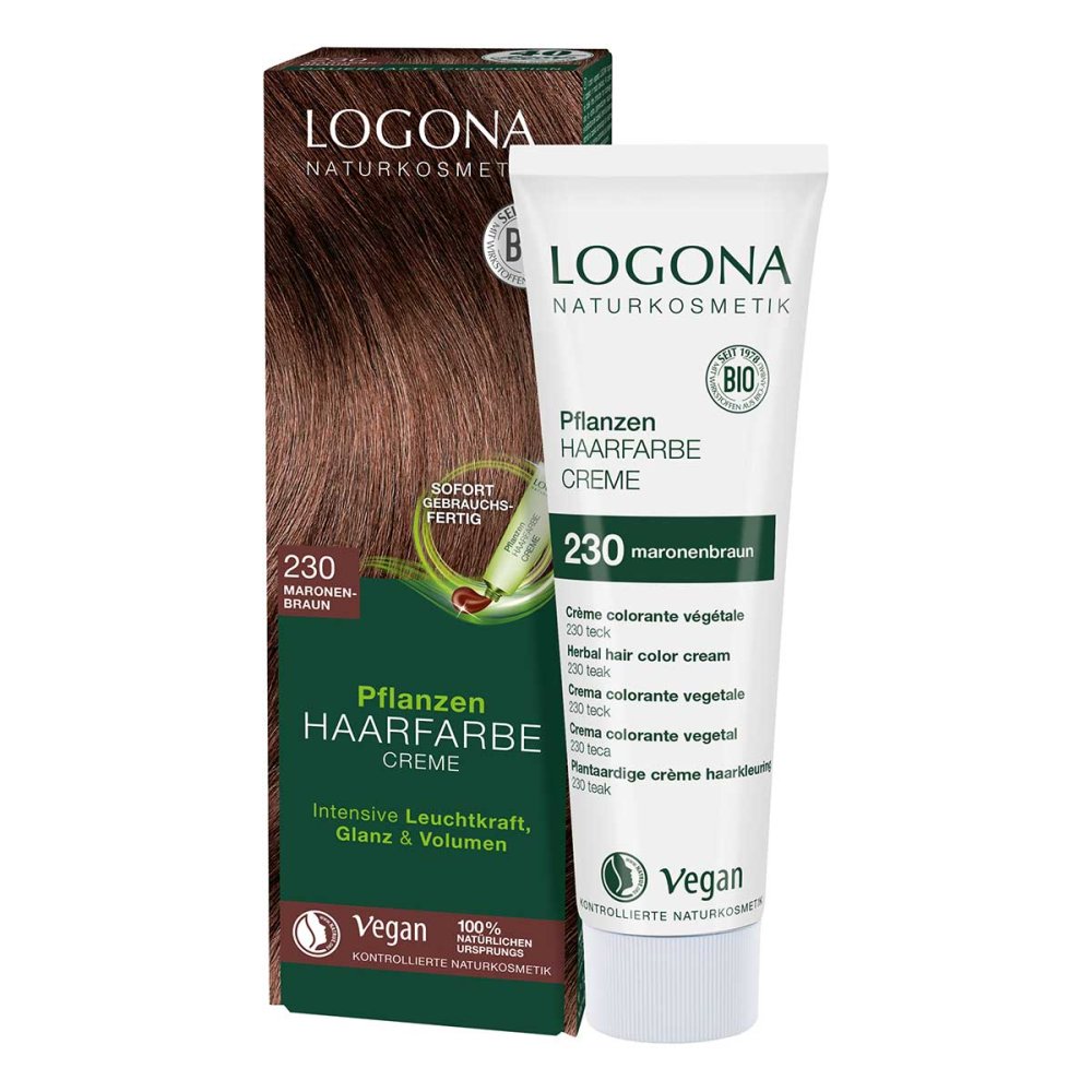 LOGOCOS Naturkosmetik GmbH & Co. KG Logona Pflanzen-Haarfarbe Creme 230 maronenbraun 11034746