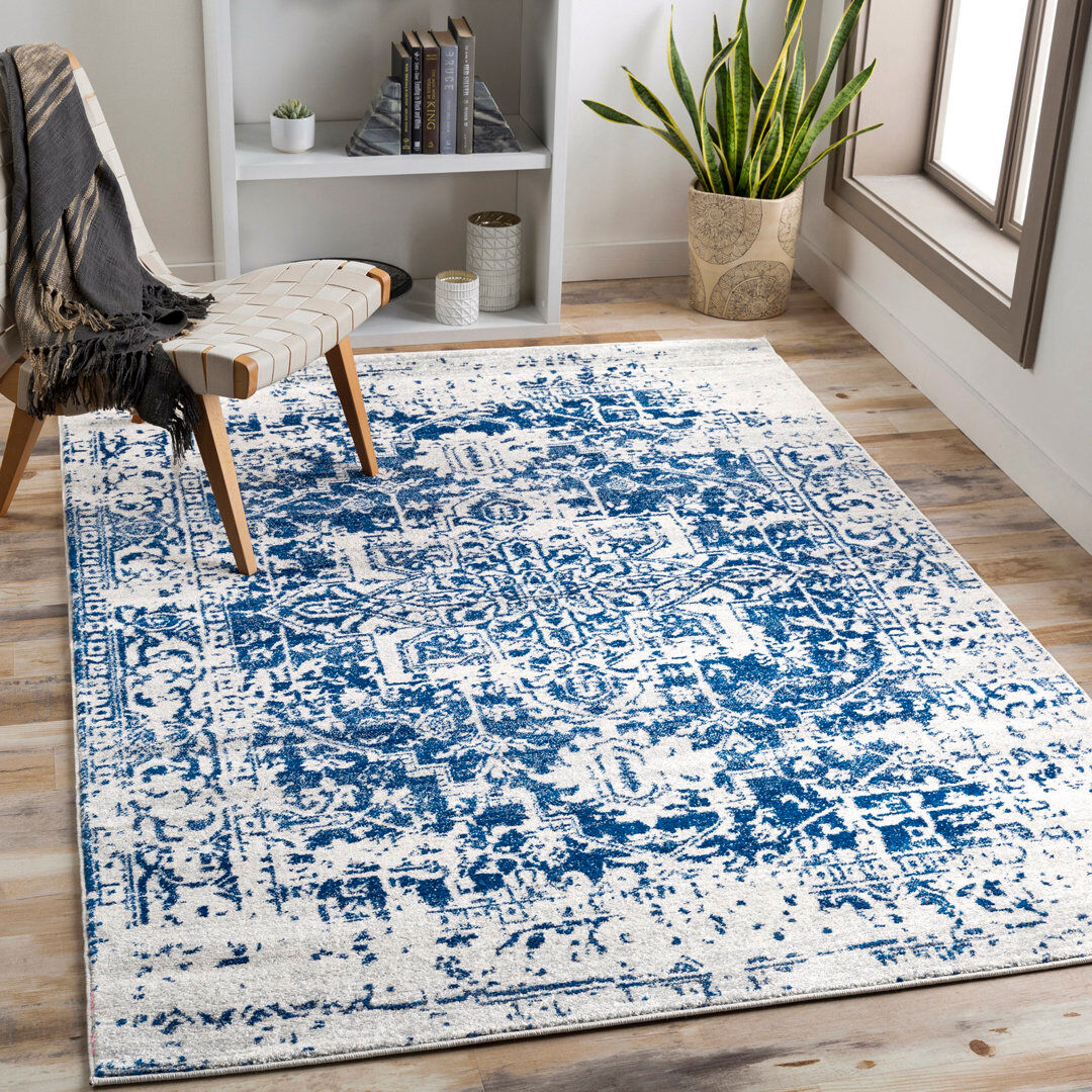Mistana Selen Manitou Dark Blue/Gray Rug Navy;Beige;Blue;Gray Rectangle 200 x 275cm
