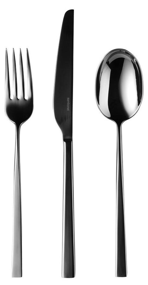 Sambonet S0031 Linea Q Besteck 24tlg., Edelstahl/PVDschwarz