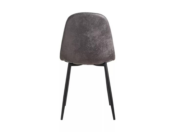 4er Set Black Teok Kunstleder Stühle - Gris dunkel Vint