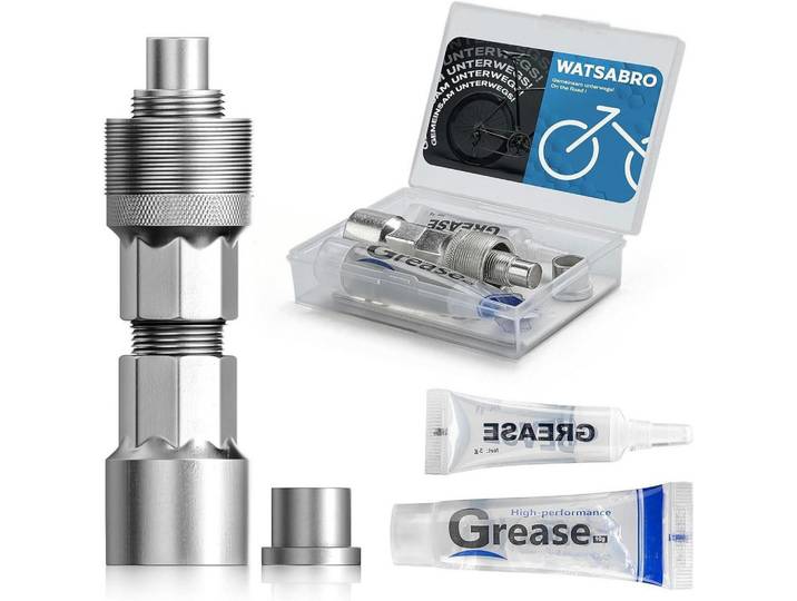 Fahrrad Kurbelabzieher Set 14mm Universal Tretlager Werkzeug für E-Bikes und Fahrräder, Silberfarben, Metall, 2x2x7.8 cm, Freizeit & Co, Sport & Fitness, Fahrräder, Fahrradzubehör