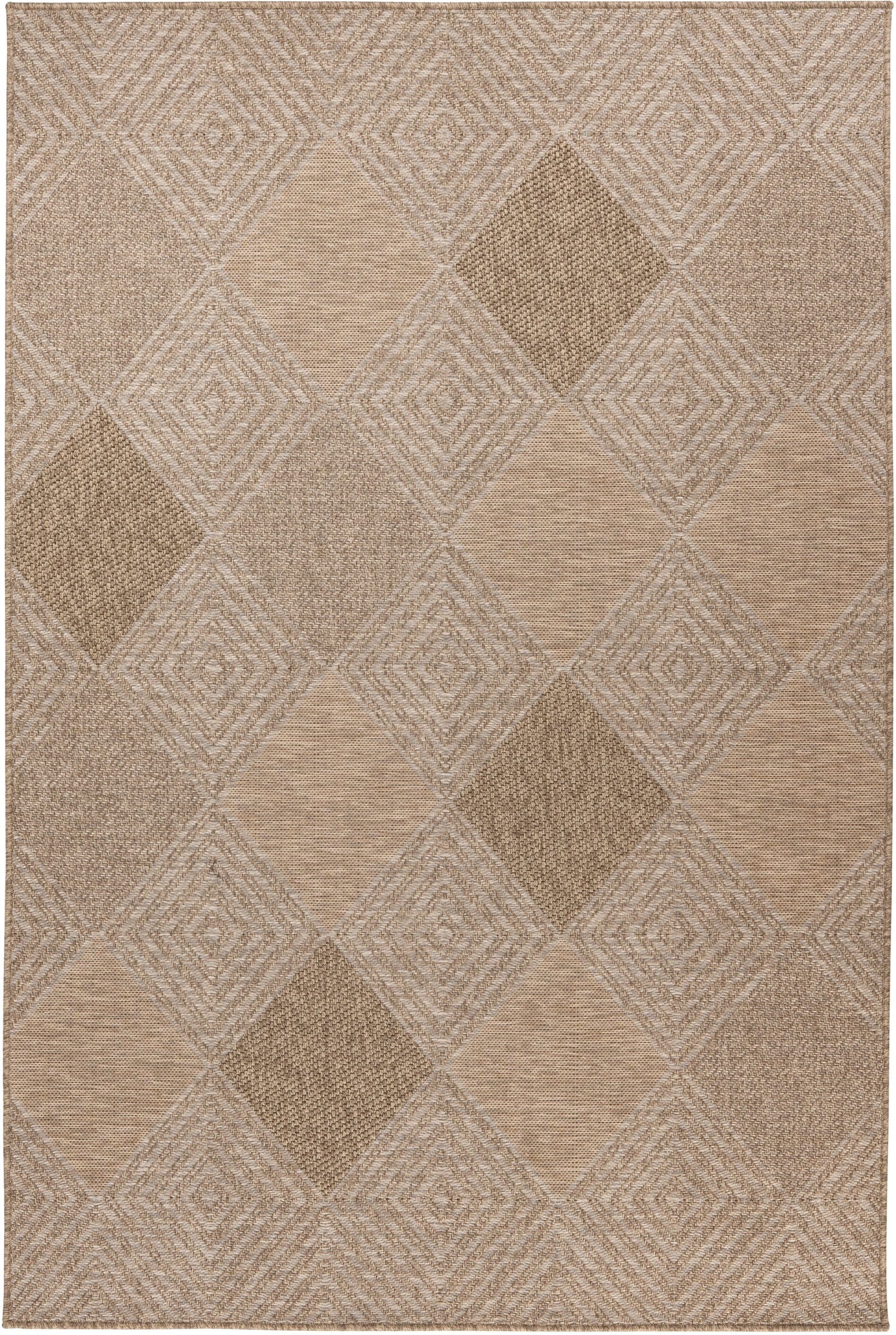 Teppich KAYOOM "Sindra 425", beige (natur), B:120cm H:9mm L:170cm, Polypropylen, Teppiche, Teppich, Kurzflor natur B : 120cm 1 Stk., 9mm, L: 170cm