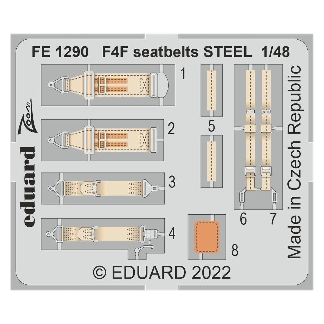 Eduard F4F seatbelts STEEL (FE1290)