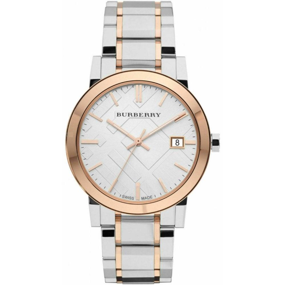 Burberry BU9006 Unisex Horloge The City Tweekleurig Roségoud