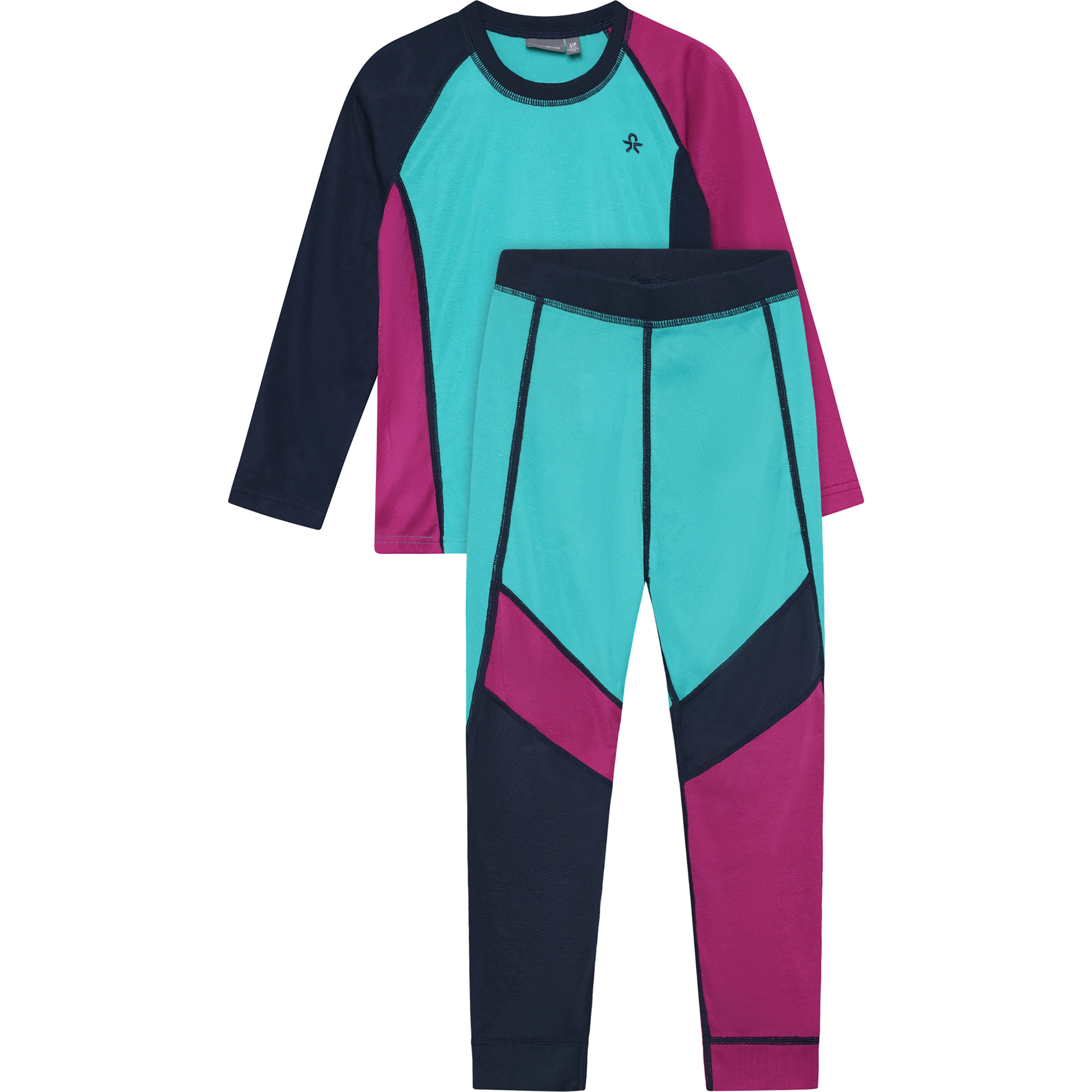 Color Kids Ski Colorblock Unterwäsche Set Kinder Skiunterwäsche mehrfarbig Größe 128 Skifahren Elastisch