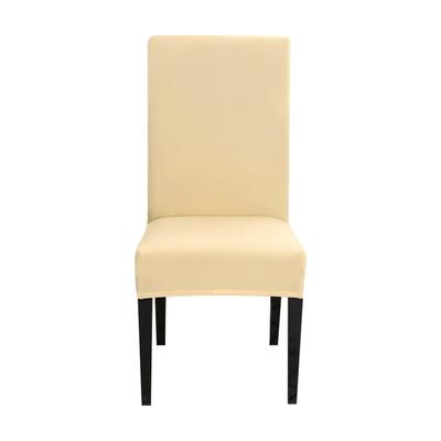 Intirilife 6x Elastische Stuhlhusse Stuhlüberzug in CREME mit 38 - 45 cm Sitzfläche und 45 - 65 cm Lehnenhöhe