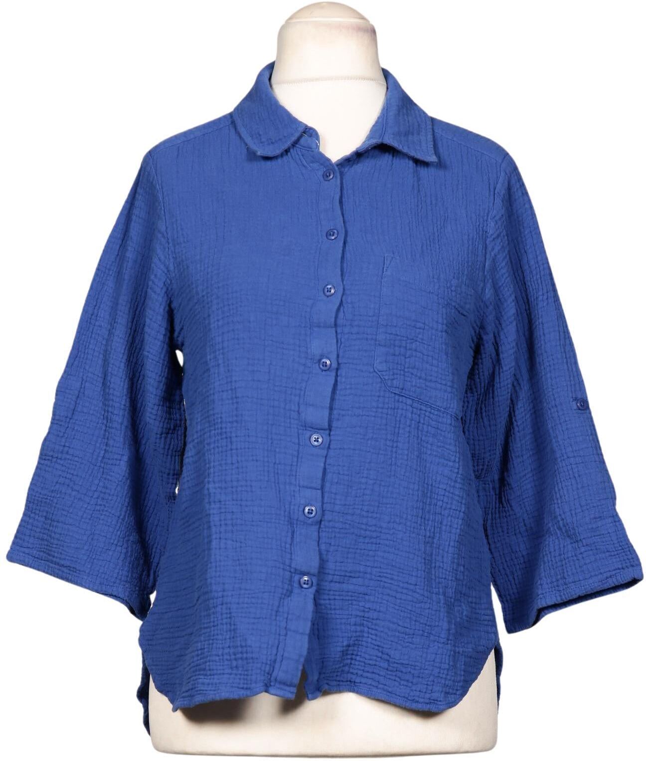 Part Two Damen Bluse, Blau, Gr. EU 38, Baumwolle - Second Hand