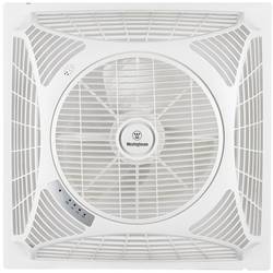 Westinghouse Windsquare Deckenventilator 46 W, 50 W, 52 W (Ø x H) 36 cm x 21 cm Weiß mit Fernbedienung, LED-Kontrollleuchte, Timer, Oszillierend 7206040